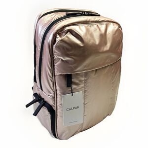CALPAK Rose Gold Laptop Backpack Travel Work School Bag NWT